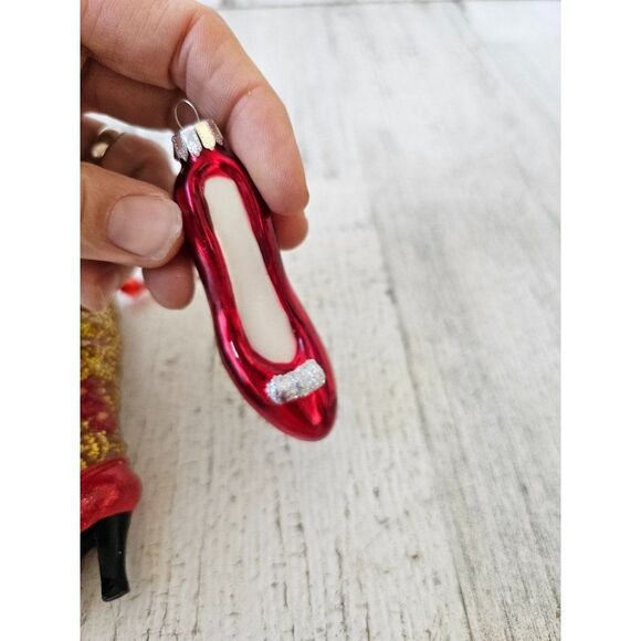 Red boot stiletto shoe ornament high heel Xmas tree - Picture 6 of 11